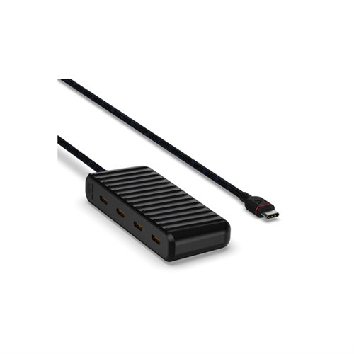 Unisynk USB-C til 4x USB-C Mini Hub 10Gbps Sort